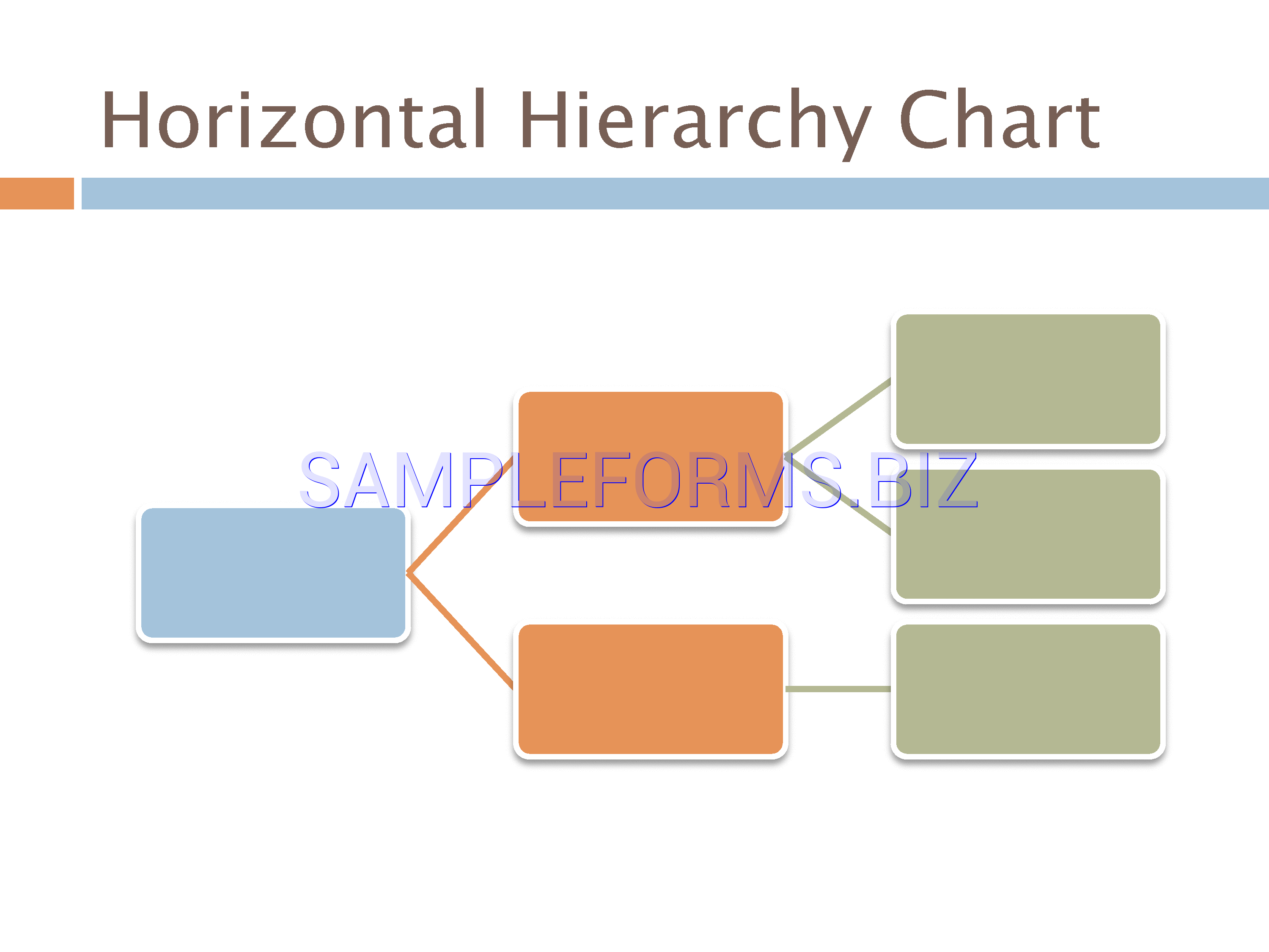 Preview free downloadable Horizontal Organization Chart 1 in PDF (page 1)