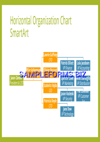 Horizontal Organization Chart 2 pdf potx free