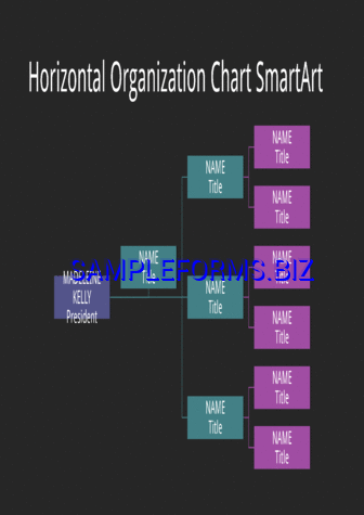 Horizontal Organization Chart 3 pdf potx free